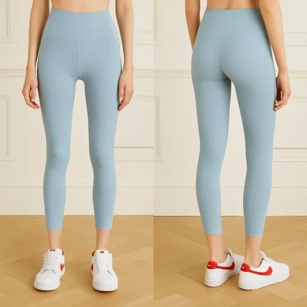 Girlfriend Collective Compressive Leggings Women's Small Blue High Waist Cropped